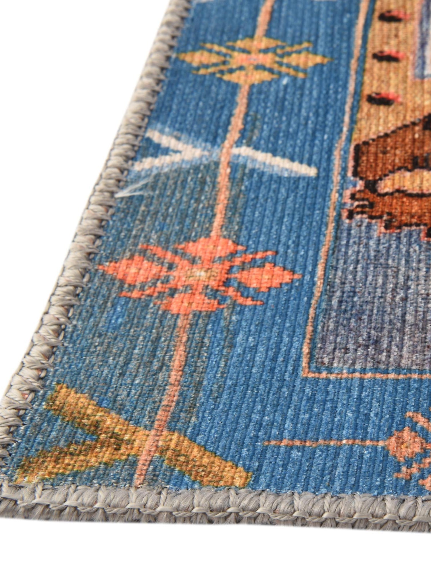 Washable Orange 5' x 8' Timeless Rectangle Area Rug Easy to Clean Stain Resistant & Durable Traditional Classic Vintage Design Carpet for Sale at Rug Engine