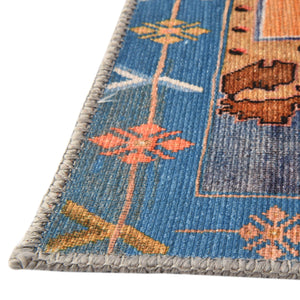Orange 2' 6 x 12' Timeless Washable Runner Rug