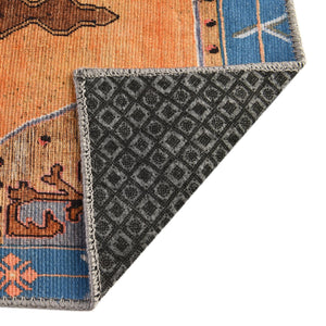 Orange 2' 6 x 12' Timeless Washable Runner Rug