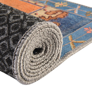 Orange 2' 6 x 12' Timeless Washable Runner Rug
