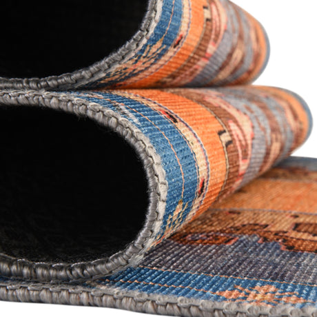 Orange 2' 6 x 14' Timeless Washable Runner Rug