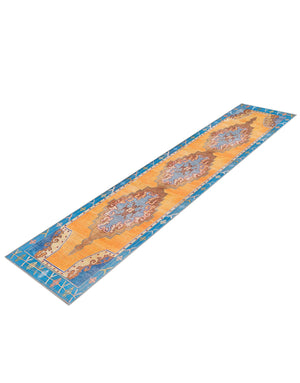 Washable Orange 2' 6 x 10' Timeless Runner Area Rug Easy to Clean Stain Resistant & Durable Traditional Classic Vintage Design Carpet for Sale at Rug Engine