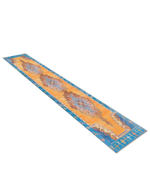 Washable Orange 2' 6 x 10' Timeless Runner Area Rug Easy to Clean Stain Resistant & Durable Traditional Classic Vintage Design Carpet for Sale at Rug Engine