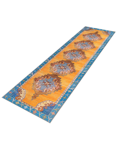 Washable Orange 2' 6 x 14' Timeless Runner Area Rug Easy to Clean Stain Resistant & Durable Traditional Classic Vintage Design Carpet for Sale at Rug Engine