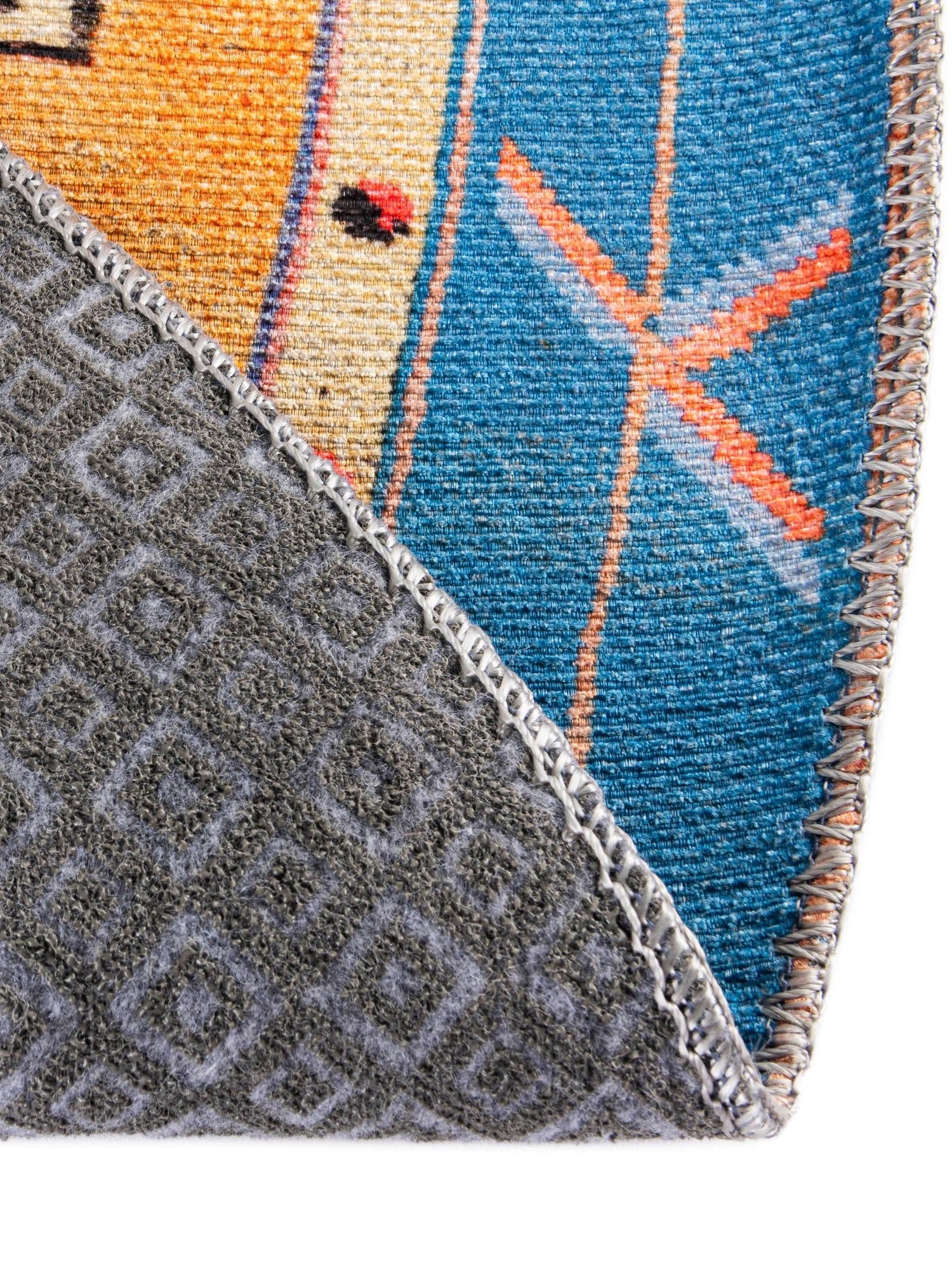 Washable Orange 5' x 5' Timeless Round Area Rug Easy to Clean Stain Resistant & Durable Traditional Classic Vintage Design Carpet for Sale at Rug Engine