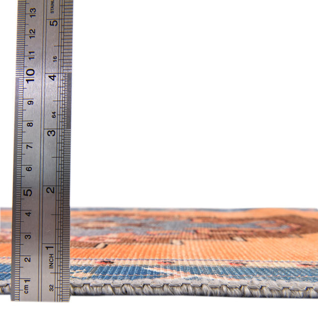 Washable Orange 7' 6 x 7' 6 Timeless Octagon Area Rug Easy to Clean Stain Resistant & Durable Traditional Classic Vintage Design Carpet for Sale at Rug Engine