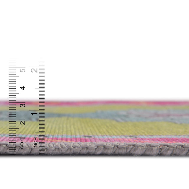 Green 2' x 5' 3 Timeless Washable Runner Rug