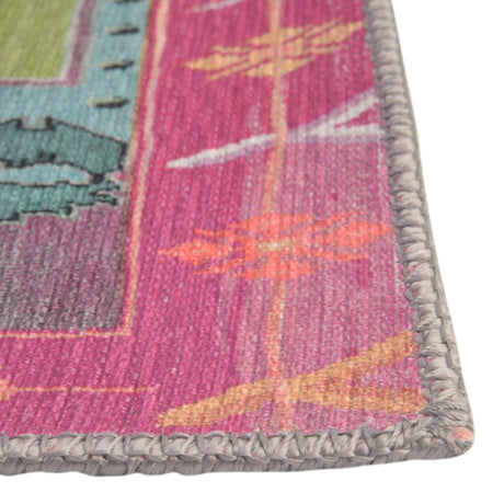 Washable Green 2' x 5' 3 Timeless Runner Area Rug Easy to Clean Stain Resistant & Durable