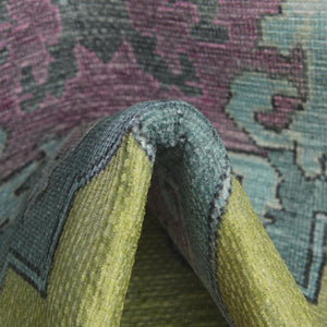Green 2' 6 x 12' Timeless Washable Runner Rug