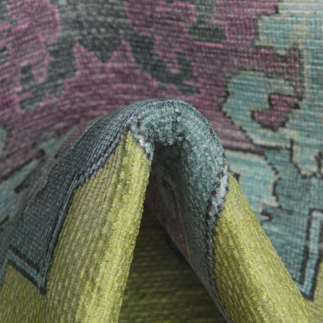 Washable Green 2' x 5' 3 Timeless Runner Area Rug Easy to Clean Stain Resistant & Durable