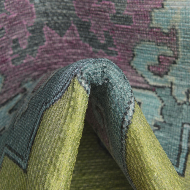 Green 2' x 5' 3 Timeless Washable Runner Rug