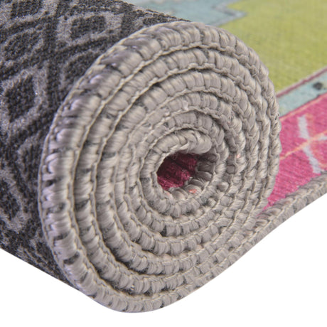 Washable Green 2' x 5' 3 Timeless Runner Area Rug Easy to Clean Stain Resistant & Durable