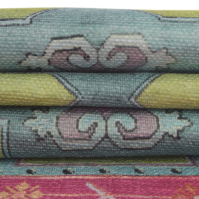 Green 2' x 8' Timeless Washable Runner Rug