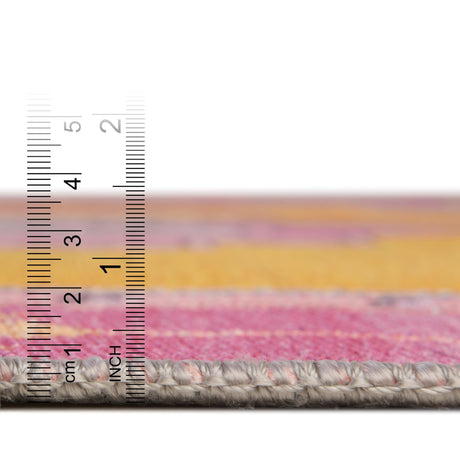 Washable Yellow 3' 6 x 5' 6 Timeless Rectangle Area Rug Easy to Clean Stain Resistant & Durable Traditional Classic Vintage Design Carpet for Sale at Rug Engine