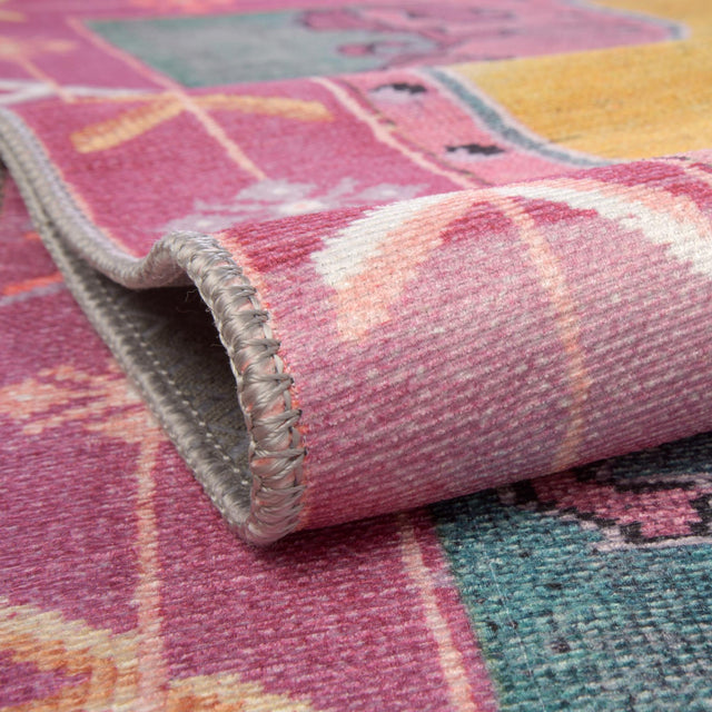 Yellow 2' x 3' Timeless Washable Rectangle Rug