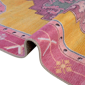Yellow 2' x 3' Timeless Washable Rectangle Rug