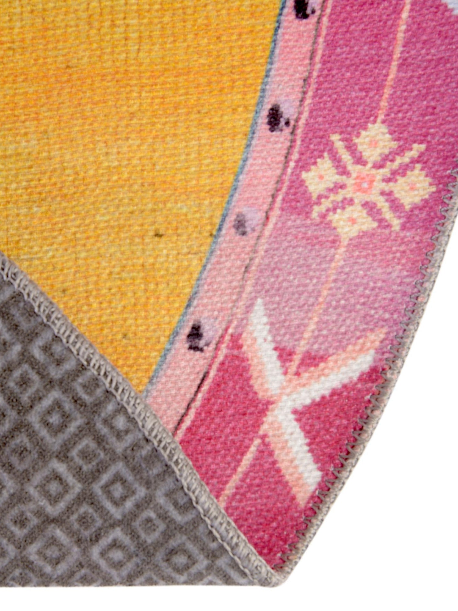 Washable Yellow 7' 7 x 7' 7 Timeless Round Area Rug Easy to Clean Stain Resistant & Durable Traditional Classic Vintage Design Carpet for Sale at Rug Engine