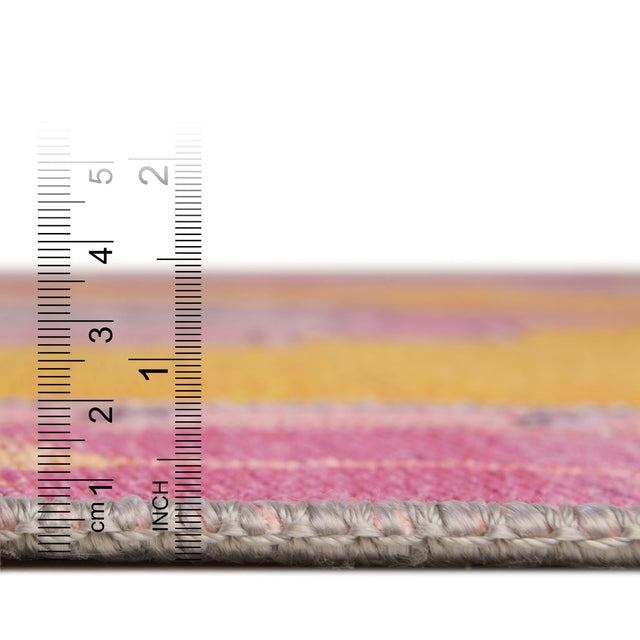 Washable Yellow 7' 6 x 7' 6 Timeless Square Area Rug Easy to Clean Stain Resistant & Durable Traditional Classic Vintage Design Carpet for Sale at Rug Engine