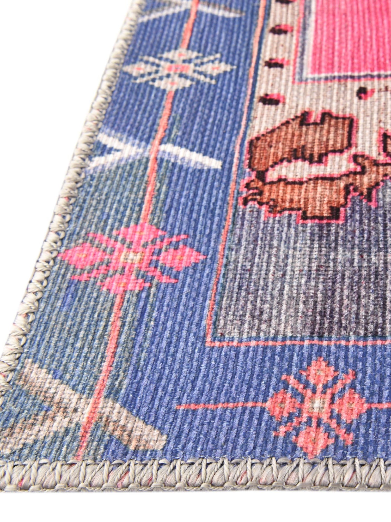 Washable Fuchsia 2' 6 x 10' Timeless Runner Area Rug Easy to Clean Stain Resistant & Durable Traditional Classic Vintage Design Carpet for Sale at Rug Engine