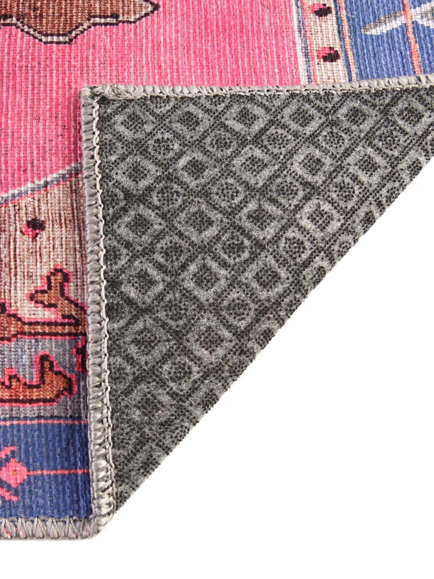 Washable Fuchsia 2' 6 x 10' Timeless Runner Area Rug Easy to Clean Stain Resistant & Durable Traditional Classic Vintage Design Carpet for Sale at Rug Engine