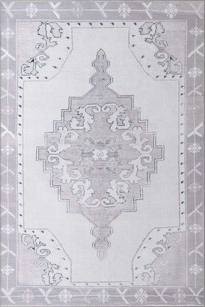 Washable white Gray 8' 4 x 12' Timeless Rectangle Area Rug Easy to Clean Stain Resistant & Durable Traditional Classic Vintage Design Carpet for Sale at Rug Engine