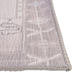 Washable white Gray 2' 6 x 10' Timeless Runner Area Rug Easy to Clean Stain Resistant & Durable Traditional Classic Vintage Design Carpet for Sale at Rug Engine
