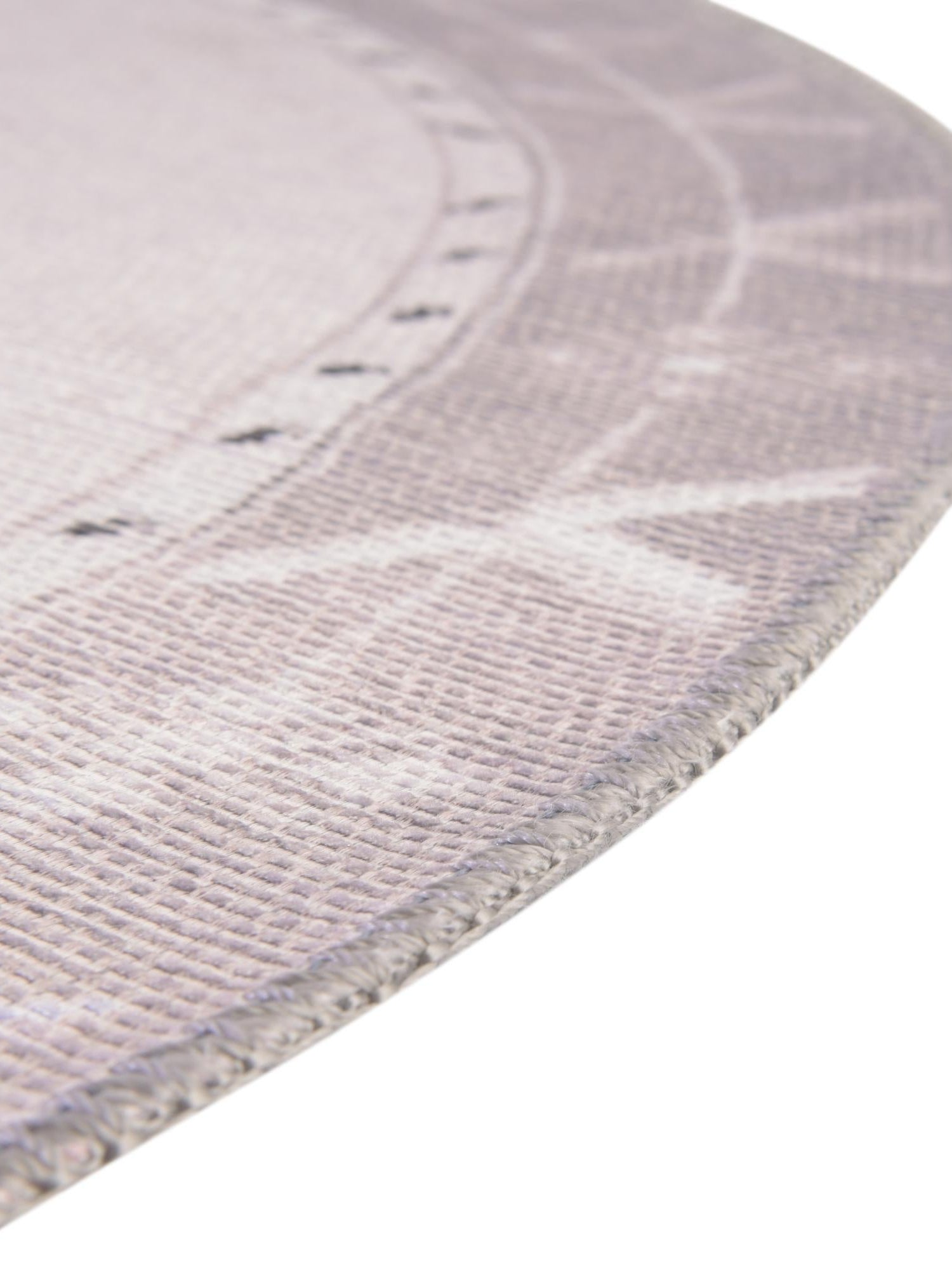 Washable white Gray 3' 6 x 3' 6 Timeless Round Area Rug Easy to Clean Stain Resistant & Durable Traditional Classic Vintage Design Carpet for Sale at Rug Engine