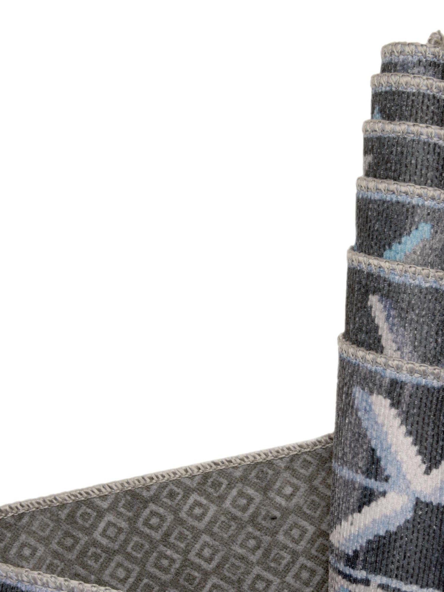 Washable Blue Gray 5' x 8' Timeless Rectangle Area Rug Easy to Clean Stain Resistant & Durable Traditional Classic Vintage Design Carpet for Sale at Rug Engine