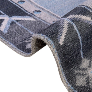 Washable Blue Gray 2' x 7' 10 Timeless Runner Area Rug Easy to Clean Stain Resistant & Durable Traditional Classic Vintage Design Carpet for Sale at Rug Engine