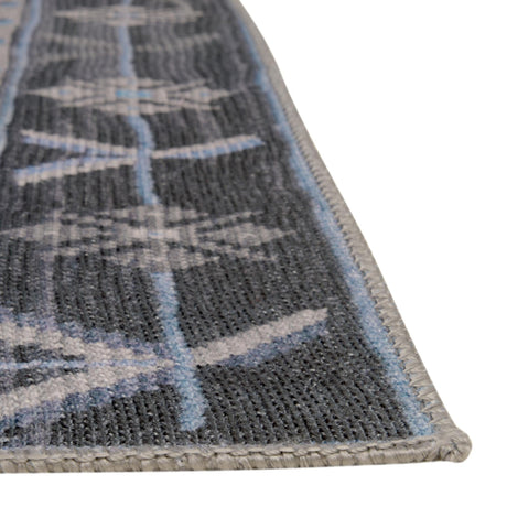 Washable Blue Gray 7' 6 x 7' 6 Timeless Square Area Rug Easy to Clean Stain Resistant & Durable Traditional Classic Vintage Design Carpet for Sale at Rug Engine