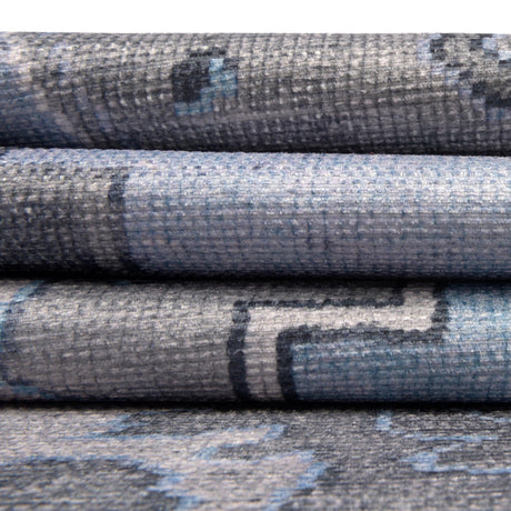 Washable Blue Gray 7' 6 x 7' 6 Timeless Square Area Rug Easy to Clean Stain Resistant & Durable Traditional Classic Vintage Design Carpet for Sale at Rug Engine