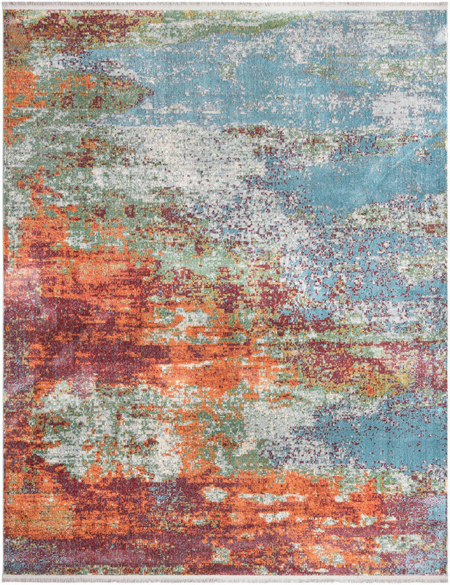 Multicolor 8' 2 x 10' Paragon Rectangle Area Rug 100% Polypropylene Colorful Vivid Boho Style Modern Carpet for Unique Interiors for Sale at Rug Engine