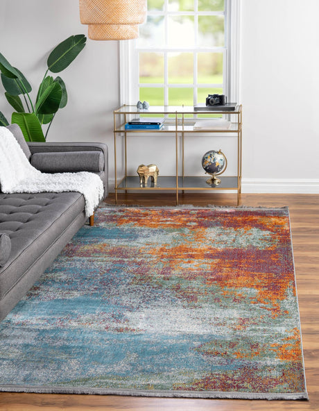 Multicolor 2' 2 x 3' Paragon Rectangle Area Rug 100% Polypropylene Colorful Vivid Boho Style Modern Carpet for Unique Interiors for Sale at Rug Engine