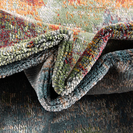 Multicolor 7' 1 x 10' Paragon Rectangle Area Rug 100% Polypropylene Colorful Vivid Boho Style Modern Carpet for Unique Interiors for Sale at Rug Engine