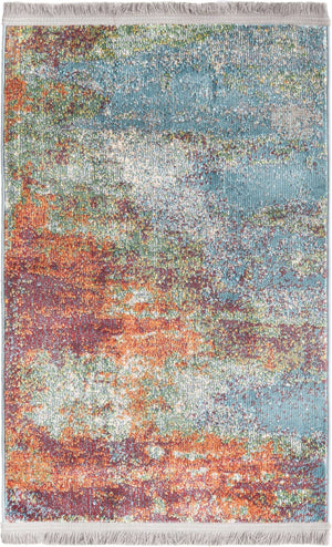 Multicolor 2' 2 x 3' Paragon Rectangle Area Rug 100% Polypropylene Colorful Vivid Boho Style Modern Carpet for Unique Interiors for Sale at Rug Engine