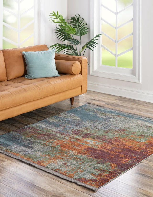 Multicolor 5' 5 x 5' 5 Paragon Square Area Rug 100% Polypropylene Colorful Vivid Boho Style Modern Carpet for Unique Interiors for Sale at Rug Engine