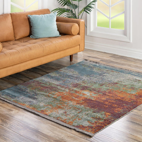 Multicolor 5' 5 x 5' 5 Paragon Square Area Rug 100% Polypropylene Colorful Vivid Boho Style Modern Carpet for Unique Interiors for Sale at Rug Engine