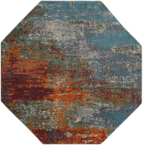 Multicolor 8' 2 x 8' 2 Paragon Octagon Area Rug 100% Polypropylene Colorful Vivid Boho Style Modern Carpet for Unique Interiors for Sale at Rug Engine