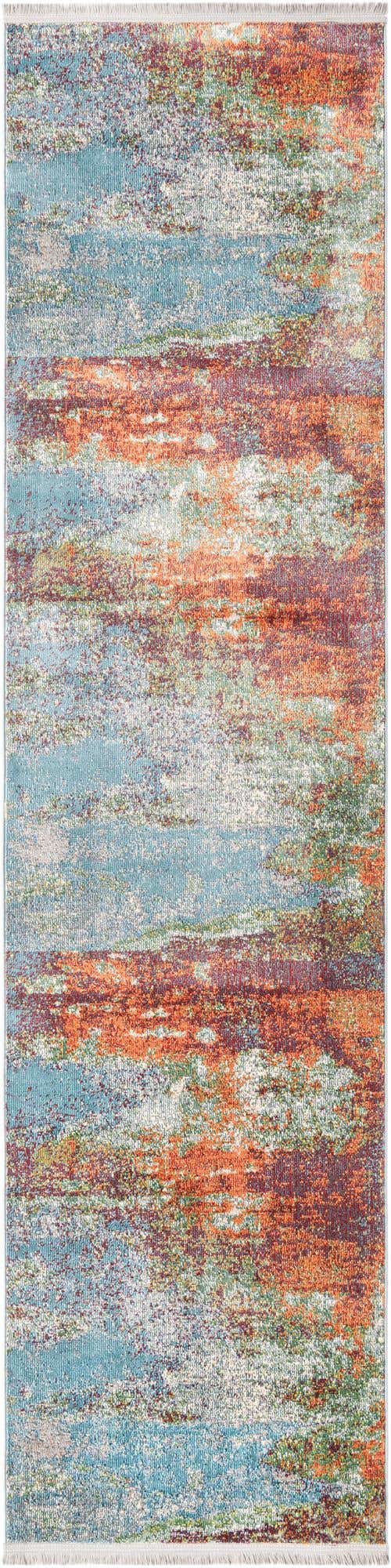 Multicolor 2' 7 x 10' Paragon Runner Area Rug 100% Polypropylene Colorful Vivid Boho Style Modern Carpet for Unique Interiors for Sale at Rug Engine