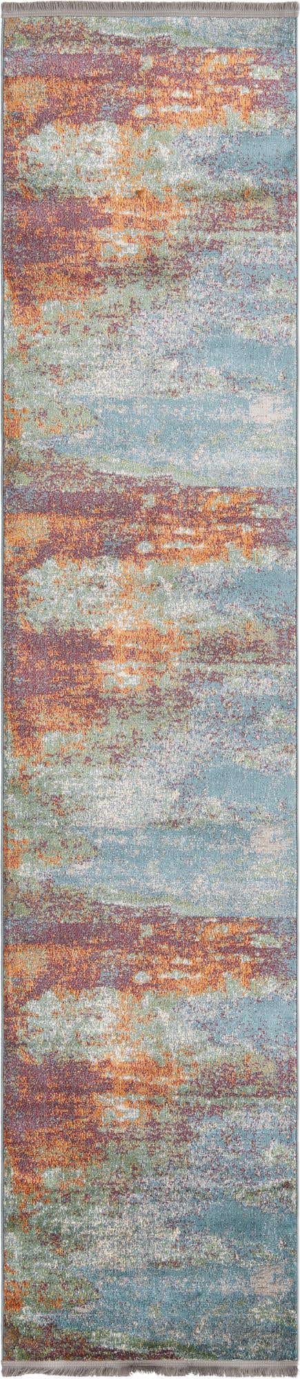 Multicolor 2' 7 x 12' Paragon Runner Area Rug 100% Polypropylene Colorful Vivid Boho Style Modern Carpet for Unique Interiors for Sale at Rug Engine