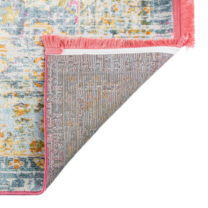 Pink 7' 1 x 10' Paragon Rectangle Area Rug 100% Polypropylene Colorful Vivid Boho Style Modern Carpet for Unique Interiors for Sale at Rug Engine