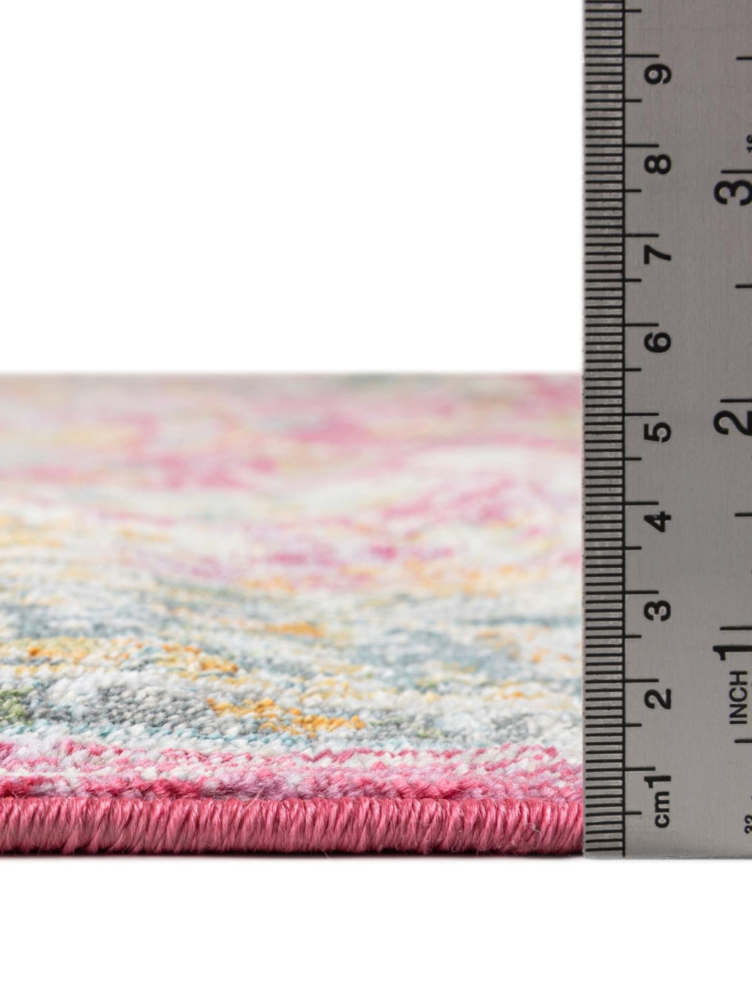 Pink 5' 5 x 5' 5 Paragon Round Area Rug 100% Polypropylene Colorful Vivid Boho Style Modern Carpet for Unique Interiors for Sale at Rug Engine