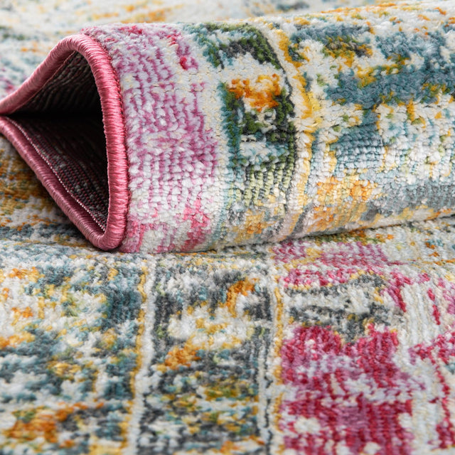 Pink 5' 5 x 5' 5 Paragon Round Area Rug 100% Polypropylene Colorful Vivid Boho Style Modern Carpet for Unique Interiors for Sale at Rug Engine