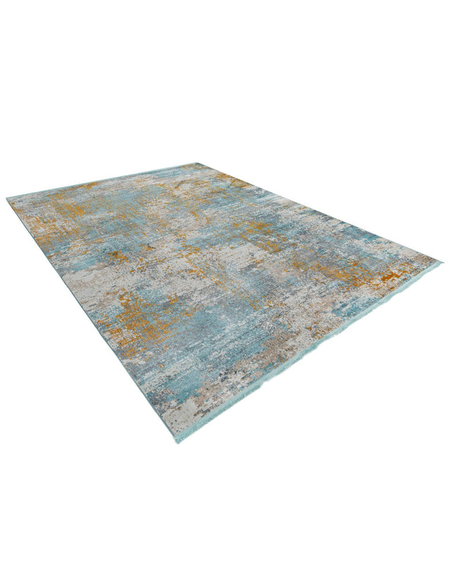 Cream Blue 9' x 12' Paragon Rectangle Area Rug 100% Polypropylene Colorful Vivid Boho Style Modern Carpet for Unique Interiors for Sale at Rug Engine