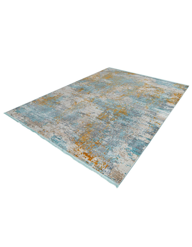 Cream Blue 9' x 12' Paragon Rectangle Area Rug 100% Polypropylene Colorful Vivid Boho Style Modern Carpet for Unique Interiors for Sale at Rug Engine