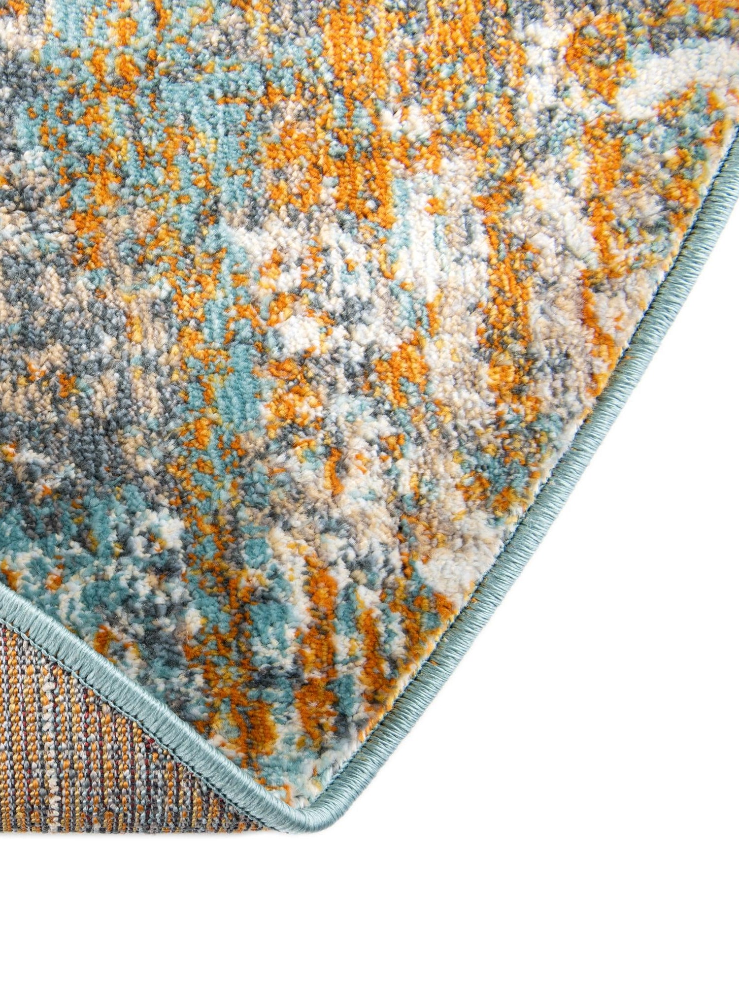 Cream Blue 5' 5 x 8' Paragon Oval Area Rug 100% Polypropylene Colorful Vivid Boho Style Modern Carpet for Unique Interiors for Sale at Rug Engine