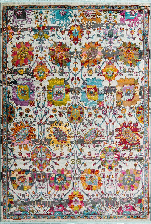 Multicolor 10' x 14' Paragon Rectangle Area Rug 100% Polypropylene Colorful Vivid Boho Style Modern Carpet for Unique Interiors for Sale at Rug Engine