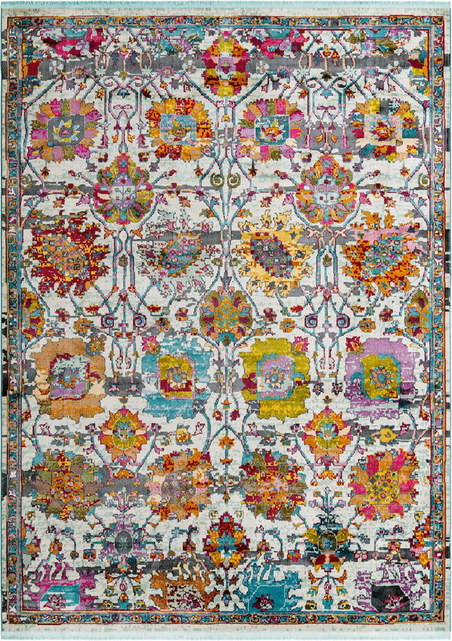 Multicolor 9' x 12' Paragon Rectangle Area Rug 100% Polypropylene Colorful Vivid Boho Style Modern Carpet for Unique Interiors for Sale at Rug Engine