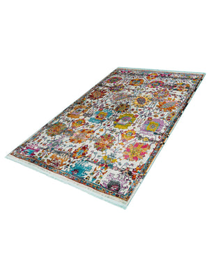 Multicolor 6' x 9' Paragon Rectangle Area Rug 100% Polypropylene Colorful Vivid Boho Style Modern Carpet for Unique Interiors for Sale at Rug Engine