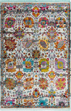 Multicolor 6' x 9' Paragon Rectangle Area Rug 100% Polypropylene Colorful Vivid Boho Style Modern Carpet for Unique Interiors for Sale at Rug Engine